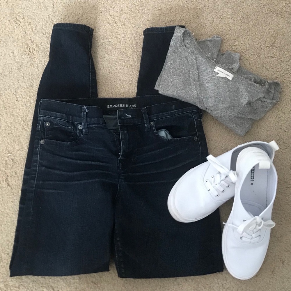 Express mid rise ankle jegging size 0 - Picture 4 of 8